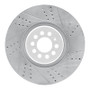 R1 04-06 Audi Tt Quattro Right Front Drilled & Slotted Geo-Carbon Rotor