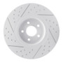 R1 14-19 Ford Focus Front Right Drilled & Slotted Geo-Carbon Rotor