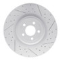 R1 15-23 Ford Mustang Front Right Drilled & Slotted Geo-Carbon Rotor
