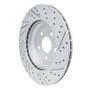R1 17-25 Tesla Model 3 Rear Left Drilled & Slotted Geo-Carbon Rotor