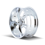 Ridler 695 22x10.5 / 5x127 BP / 0mm Offset / 83.82mm Hub Chrome Wheel