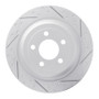 R1 15-23 Ford Mustang Rear Right Drilled & Slotted Geo-Carbon Rotor