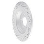 R1 15-23 Ford Mustang Rear Right Drilled & Slotted Geo-Carbon Rotor