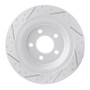 R1 15-23 Ford Mustang Rear Right Drilled & Slotted Geo-Carbon Rotor