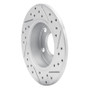 R1 96-05 Audi A4 Quattro Rear Left Drilled & Slotted Geo-Carbon Rotor