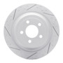R1 15-23 Ford Mustang Rear Left Drilled & Slotted Geo-Carbon Rotor