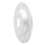 R1 15-23 Ford Mustang Rear Left Drilled & Slotted Geo-Carbon Rotor