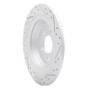 R1 15-23 Ford Mustang Rear Left Drilled & Slotted Geo-Carbon Rotor