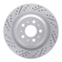 R1 17-25 Tesla Model Y Rear Left Drilled & Slotted Geo-Carbon Rotor