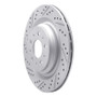 R1 17-25 Tesla Model Y Rear Left Drilled & Slotted Geo-Carbon Rotor