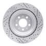 R1 17-25 Tesla Model Y Rear Left Drilled & Slotted Geo-Carbon Rotor