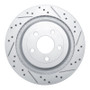 R1 15-23 Ford Mustang Rear Right Drilled & Slotted Geo-Carbon Rotor