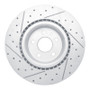 R1 12-21 Tesla Model X Front Right Drilled & Slotted Geo-Carbon Rotor