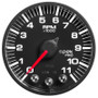 Autometer Spek-Pro Gauge Tach 2 1/16in 11K Rpm W/ Shift Light & Peak Mem - Blk/Blk