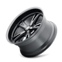 Ridler 606 22x10.5 / 5x115 BP / 25mm Offset / 72.62mm Hub Matte Black Wheel