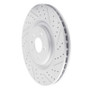 R1 13-14 Ford Mustang Front Right Drilled & Slotted Geo-Carbon Rotor