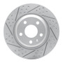 R1 08-25 Audi A6 Quattro Rear Left Drilled & Slotted Geo-Carbon Rotor