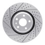 R1 08-11 Audi Tt Quattro Front Left Drilled & Slotted Geo-Carbon Rotor