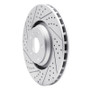 R1 08-11 Audi Tt Quattro Front Left Drilled & Slotted Geo-Carbon Rotor