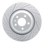 R1 07-11 Audi S6 Rear Left Drilled & Slotted Geo-Carbon Rotor