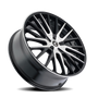 Kraze KR185 Double Down 18x8 / 5x112/120 BP / 40mm Offset / 74.1mm Hub Gloss Black Machined Wheel