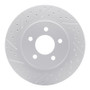 R1 05-14 Ford Mustang Rear Left Drilled & Slotted Geo-Carbon Rotor