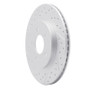 R1 05-14 Ford Mustang Rear Left Drilled & Slotted Geo-Carbon Rotor