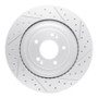 R1 19-22 Genesis G90 Rear Right Drilled & Slotted Geo-Carbon Rotor