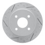R1 02-04 Ford Focus Rear Left Drilled & Slotted Geo-Carbon Rotor