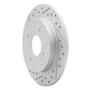 R1 02-04 Ford Focus Rear Left Drilled & Slotted Geo-Carbon Rotor