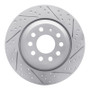 R1 05-11 Audi A6 Quattro Rear Right Drilled & Slotted Geo-Carbon Rotor