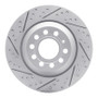 R1 05-11 Audi A6 Quattro Rear Left Drilled & Slotted Geo-Carbon Rotor