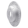 R1 18-23 Genesis G70 Rear Left Drilled & Slotted Geo-Carbon Rotor