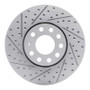 R1 92-08 Audi A6 Quattro Front Left Drilled & Slotted Geo-Carbon Rotor
