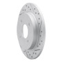 R1 01-19 Ford Focus Rear Right Drilled & Slotted Geo-Carbon Rotor