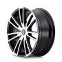 Kraze KR183 Spectra 18x8 / 5x108/114.3 BP / 40mm Offset / 72.62mm Hub Gloss Black Machined Wheel