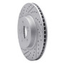 R1 18-23 Genesis G70 Front Left Drilled & Slotted Geo-Carbon Rotor