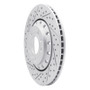R1 04-10 Audi A8 Rear Left Drilled & Slotted Geo-Carbon Rotor