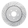 R1 18-25 Genesis G70 Rear Left Drilled & Slotted Geo-Carbon Rotor
