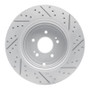 R1 18-25 Genesis G70 Rear Left Drilled & Slotted Geo-Carbon Rotor