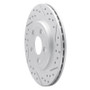 R1 00-06 Ford Thunderbird Rear Right Drilled & Slotted Geo-Carbon Rotor
