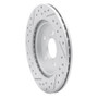 R1 00-06 Ford Thunderbird Rear Right Drilled & Slotted Geo-Carbon Rotor