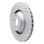 R1 05-11 Audi A6 Quattro Front Left Drilled & Slotted Geo-Carbon Rotor