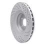 R1 05-11 Audi A6 Quattro Front Left Drilled & Slotted Geo-Carbon Rotor