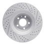 R1 05-11 Audi A6 Quattro Front Left Drilled & Slotted Geo-Carbon Rotor