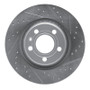 R1 04-09 Audi S4 Rear Right Drilled & Slotted Geo-Carbon Rotor