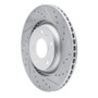 R1 04-09 Audi S4 Rear Right Drilled & Slotted Geo-Carbon Rotor