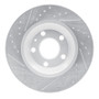 R1 04-09 Audi S4 Rear Right Drilled & Slotted Geo-Carbon Rotor