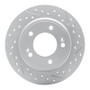 R1 17-25 Hyundai Veloster Rear Right Drilled & Slotted Geo-Carbon Rotor