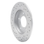 R1 17-25 Hyundai Veloster Rear Right Drilled & Slotted Geo-Carbon Rotor